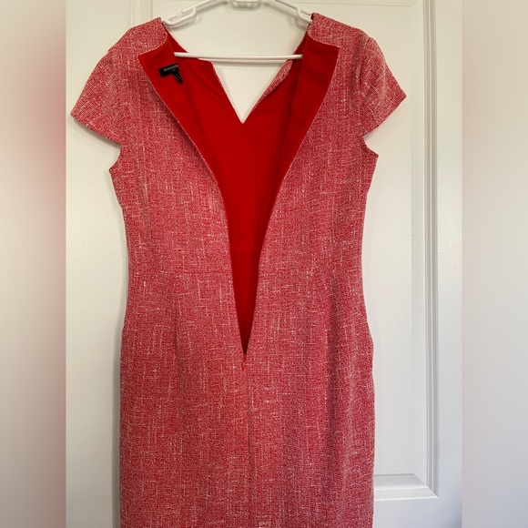 Banana Republic Red-Orange Textured Dress - Picture 3 of 4